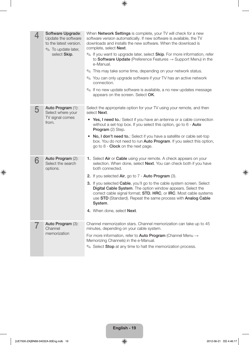 Samsung UN46ES7500FXZA User Manual | Page 19 / 64