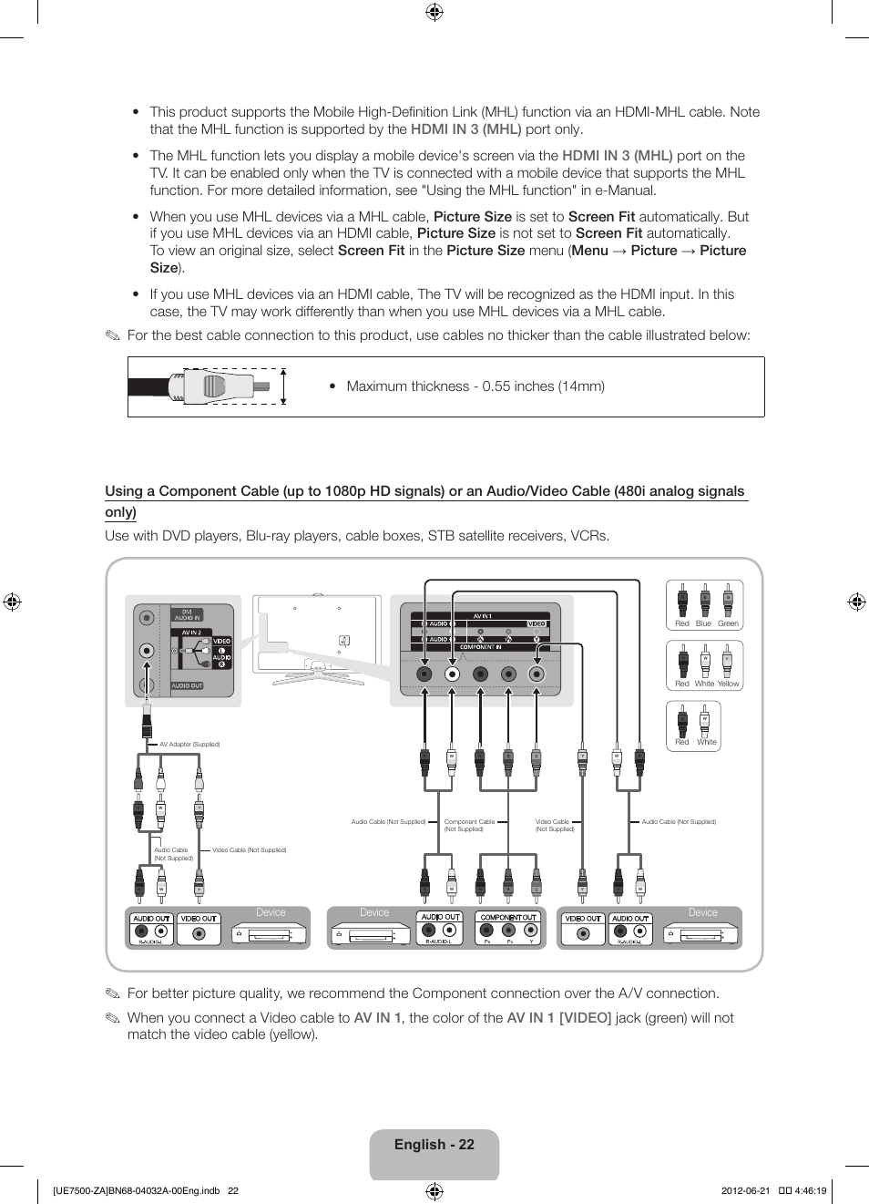 Samsung UN46ES7500FXZA User Manual | Page 22 / 64