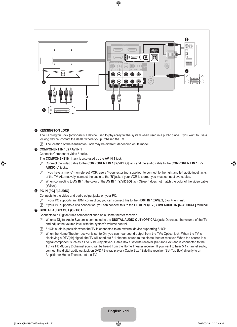 Samsung LN40B650T1FXZA User Manual | Page 13 / 197