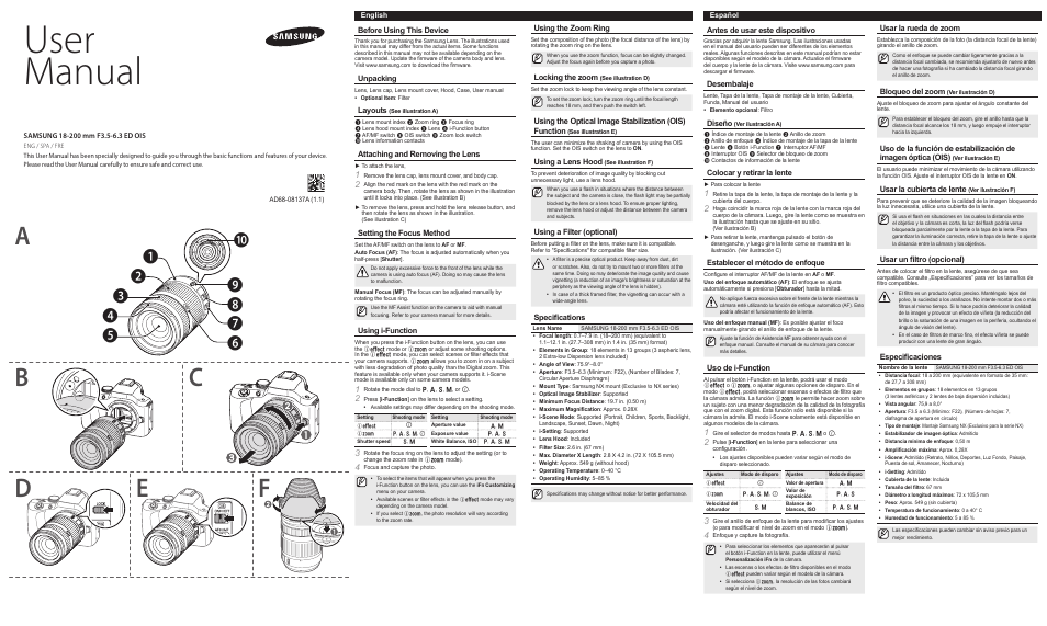 Samsung EX-L18200MB-US User Manual | 2 pages