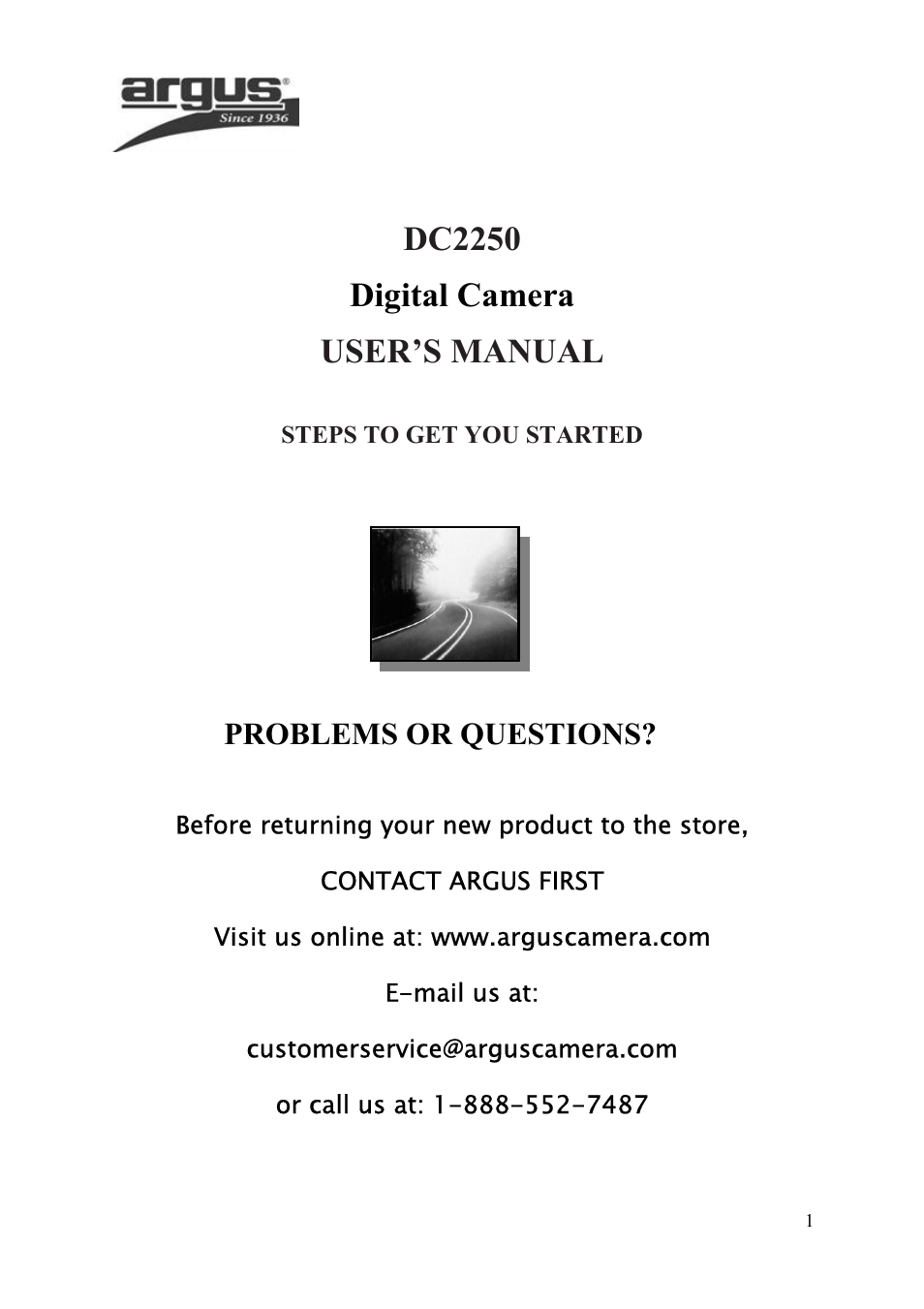Argus Camera DC2250 User Manual | 11 pages