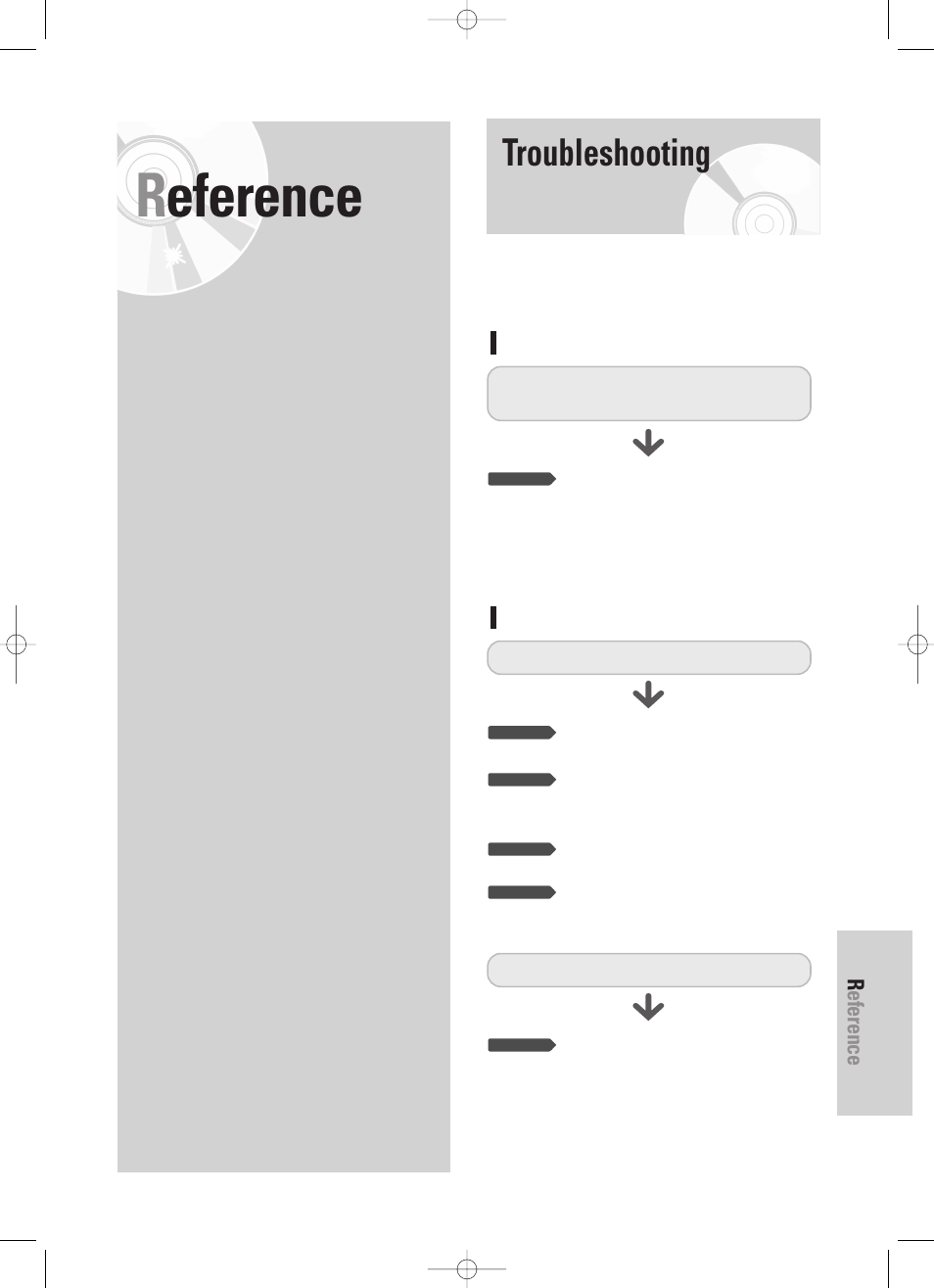 Reference, Troubleshooting | Samsung DVD-TR520-XAA User Manual | Page 109 / 115