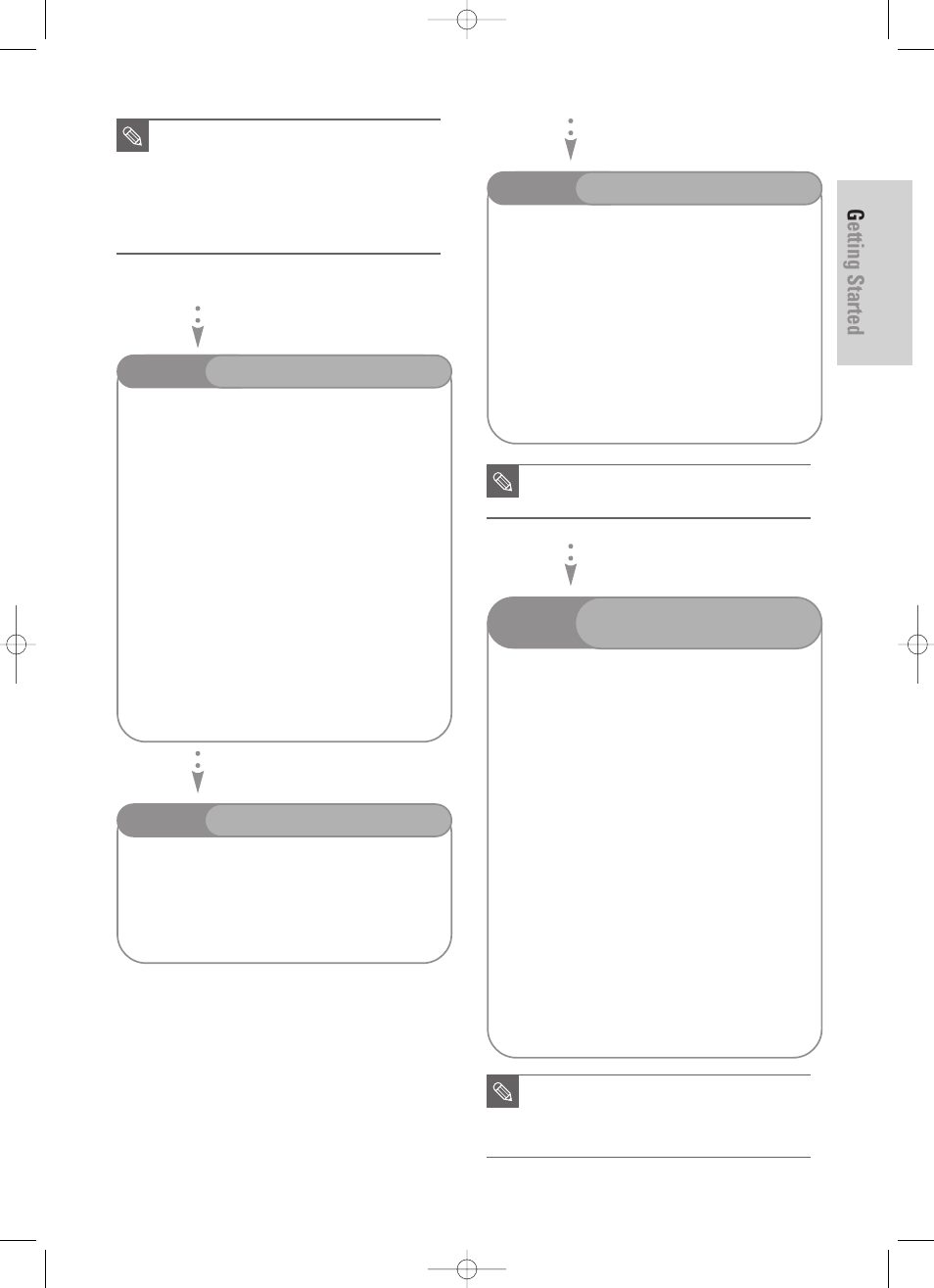 Getting started, Step 5, Step 3 | Step 4, Editing a recorded disc, Recording, Playing, English - 11 | Samsung DVD-TR520-XAA User Manual | Page 11 / 115