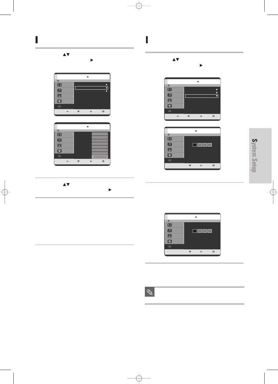 System setup, English - 41, About the change password | About the rating level, See page 40 if you forgot your password | Samsung DVD-TR520-XAA User Manual | Page 41 / 115