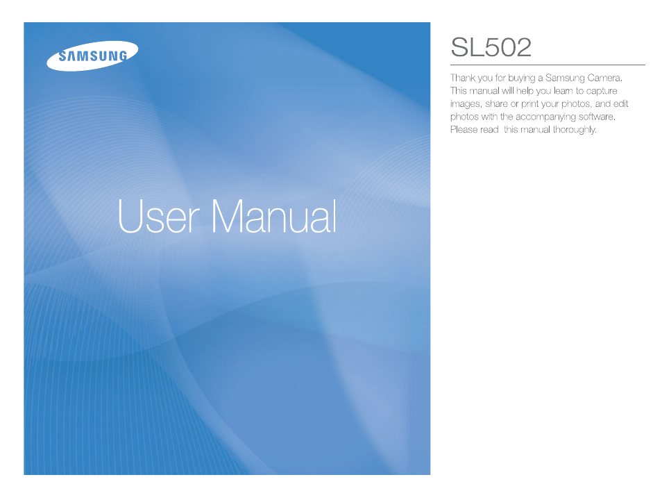 Samsung EC-SL502ZBPBUS User Manual | 103 pages