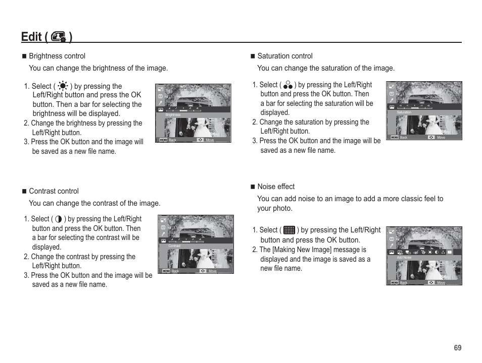 Edit ( ) | Samsung EC-SL502ZBPBUS User Manual | Page 70 / 103