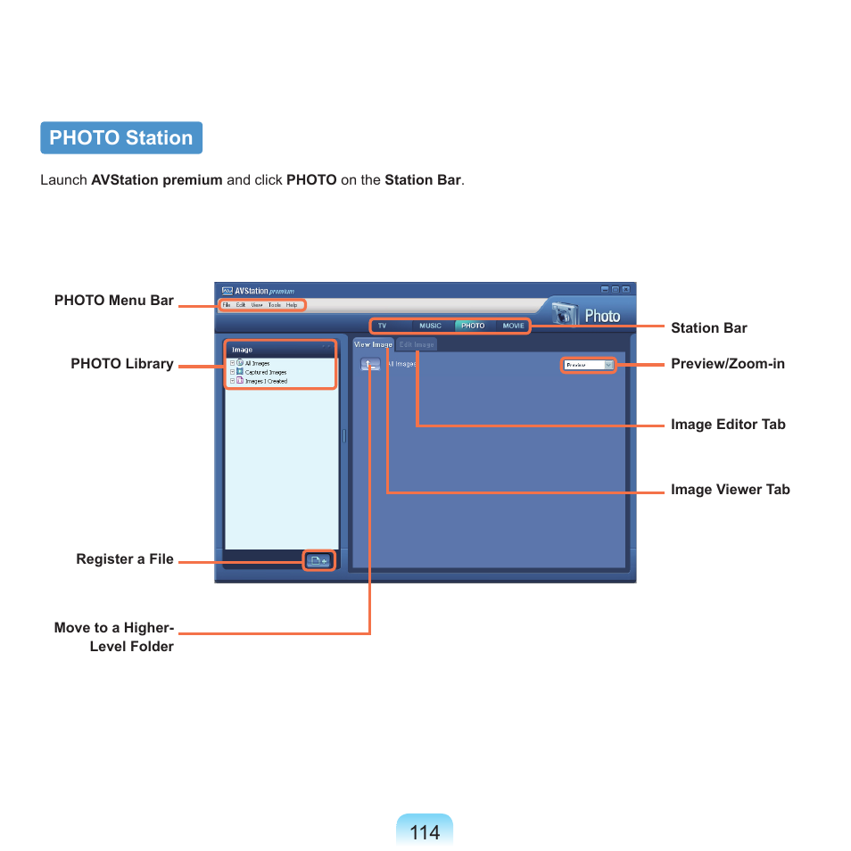 Photo station | Samsung NP-X22-K01-SEA User Manual | Page 115 / 188