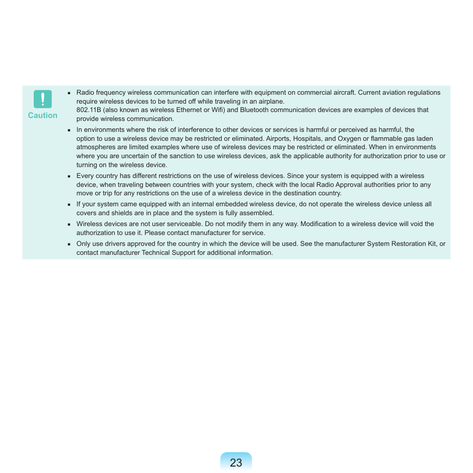 Caution | Samsung NP-X22-K01-SEA User Manual | Page 24 / 188