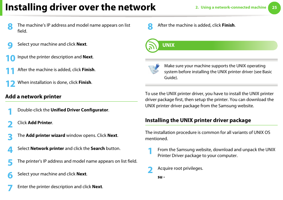 Installing driver over the network | Samsung SCX-5639FR-XAA User Manual | Page 185 / 351