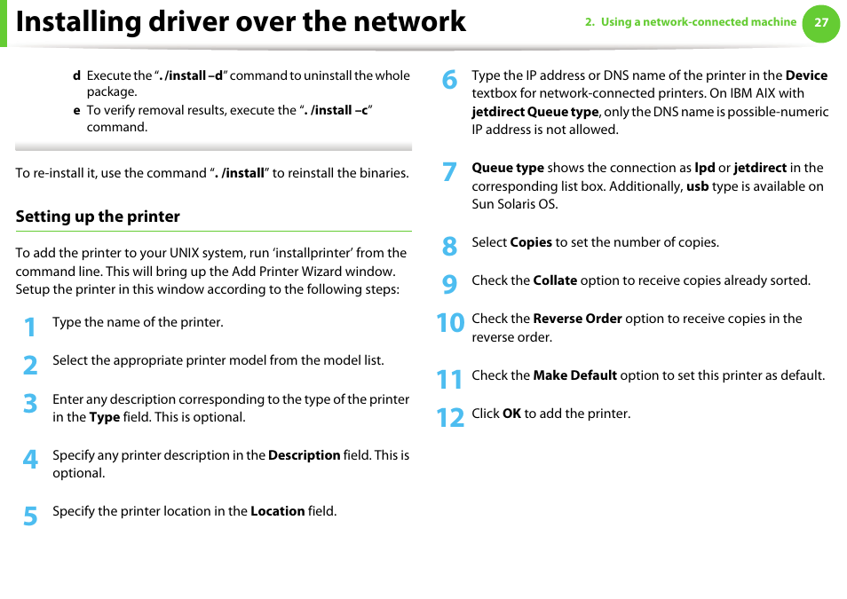 Installing driver over the network | Samsung SCX-5639FR-XAA User Manual | Page 187 / 351