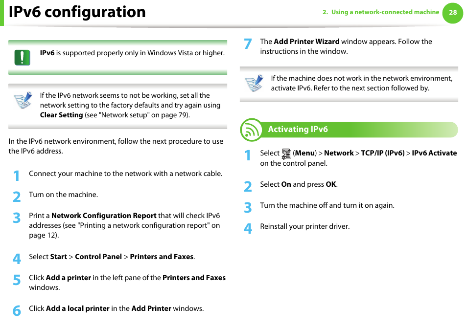 Ipv6 configuration | Samsung SCX-5639FR-XAA User Manual | Page 188 / 351