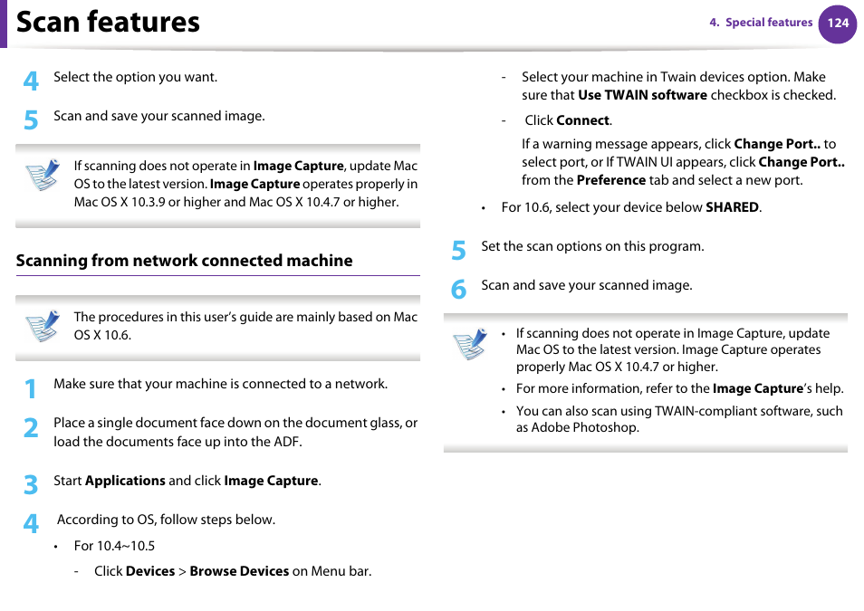 Scan features | Samsung SCX-5639FR-XAA User Manual | Page 284 / 351