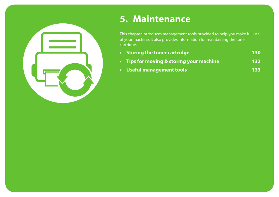 Maintenance | Samsung SCX-5639FR-XAA User Manual | Page 289 / 351
