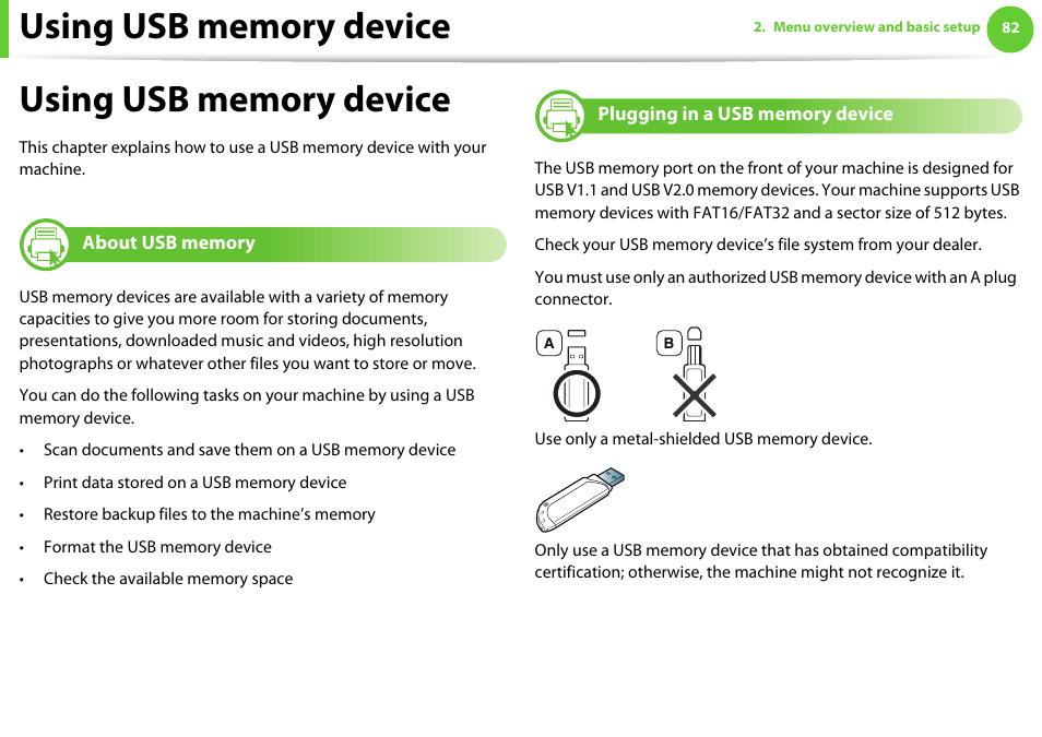 Using usb memory device | Samsung SCX-5639FR-XAA User Manual | Page 82 / 351