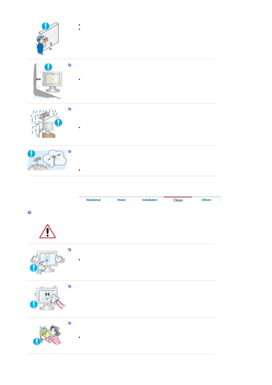 Clean | Samsung LS17MHNSSZ-XAA User Manual | Page 5 / 56