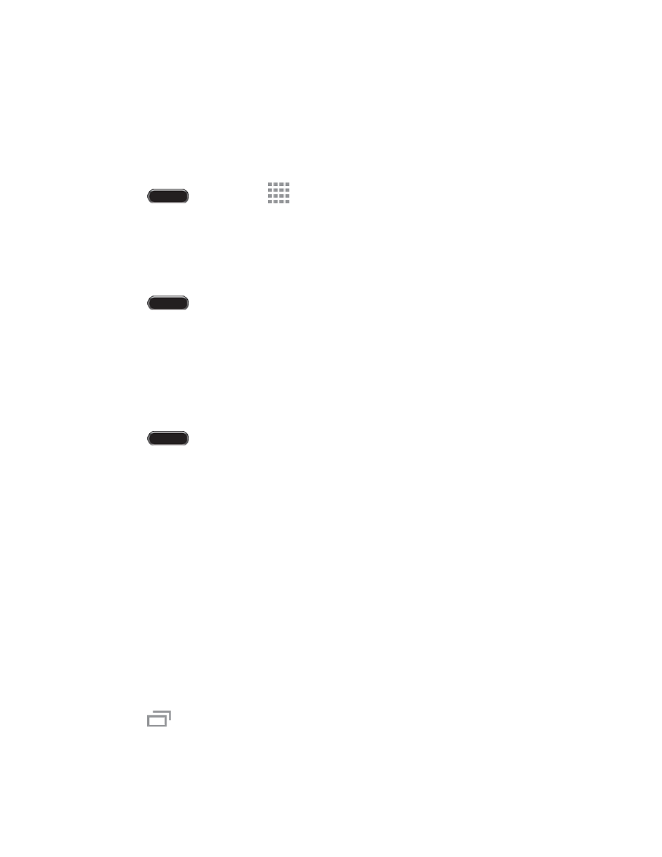 Add and remove widgets, Extended home screens, Recent apps | Samsung SM-T237PZWASPR User Manual | Page 22 / 112