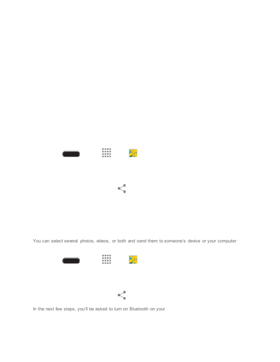 Share photos and videos | Samsung SM-T237PZWASPR User Manual | Page 67 / 112