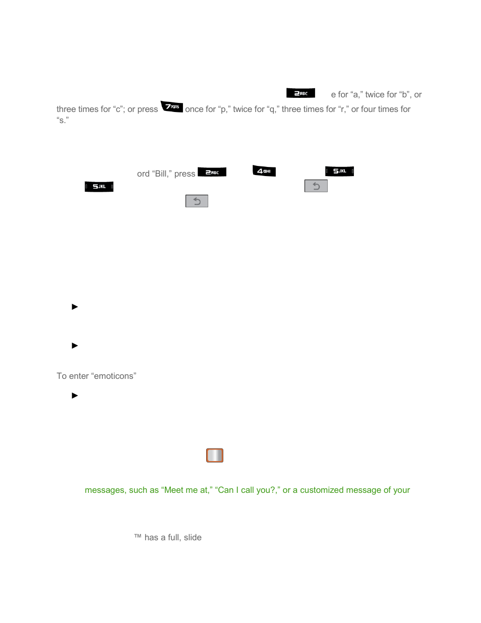 Entering text using the samsung qwerty keyboard | Samsung SPH-M390ZSWVMU User Manual | Page 21 / 100