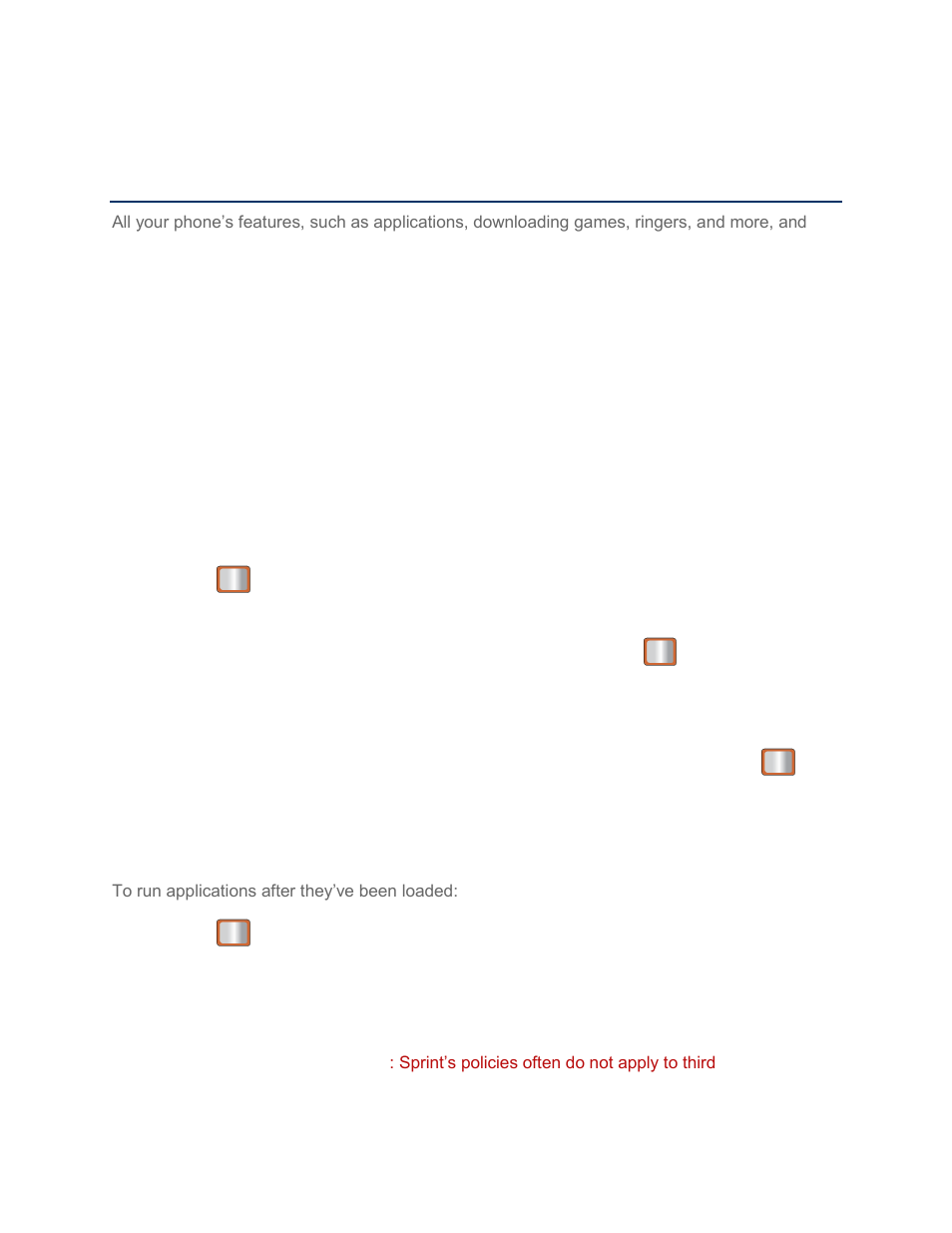 Applications and entertainment, Applications, Using the keyboard | Samsung SPH-M390ZSWVMU User Manual | Page 63 / 100