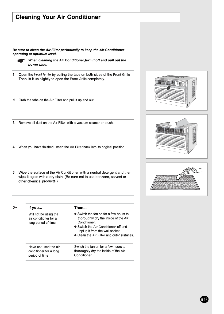 Samsung AW25ECB8XAA User Manual | Page 17 / 29