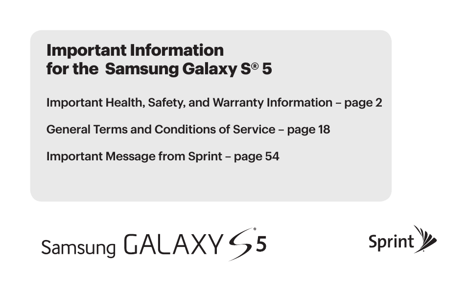 Samsung SM-G900PZDASPR User Manual | 56 pages