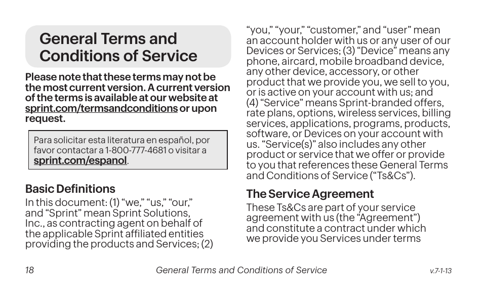 General terms and conditions of service | Samsung SM-G900PZDASPR User Manual | Page 18 / 56