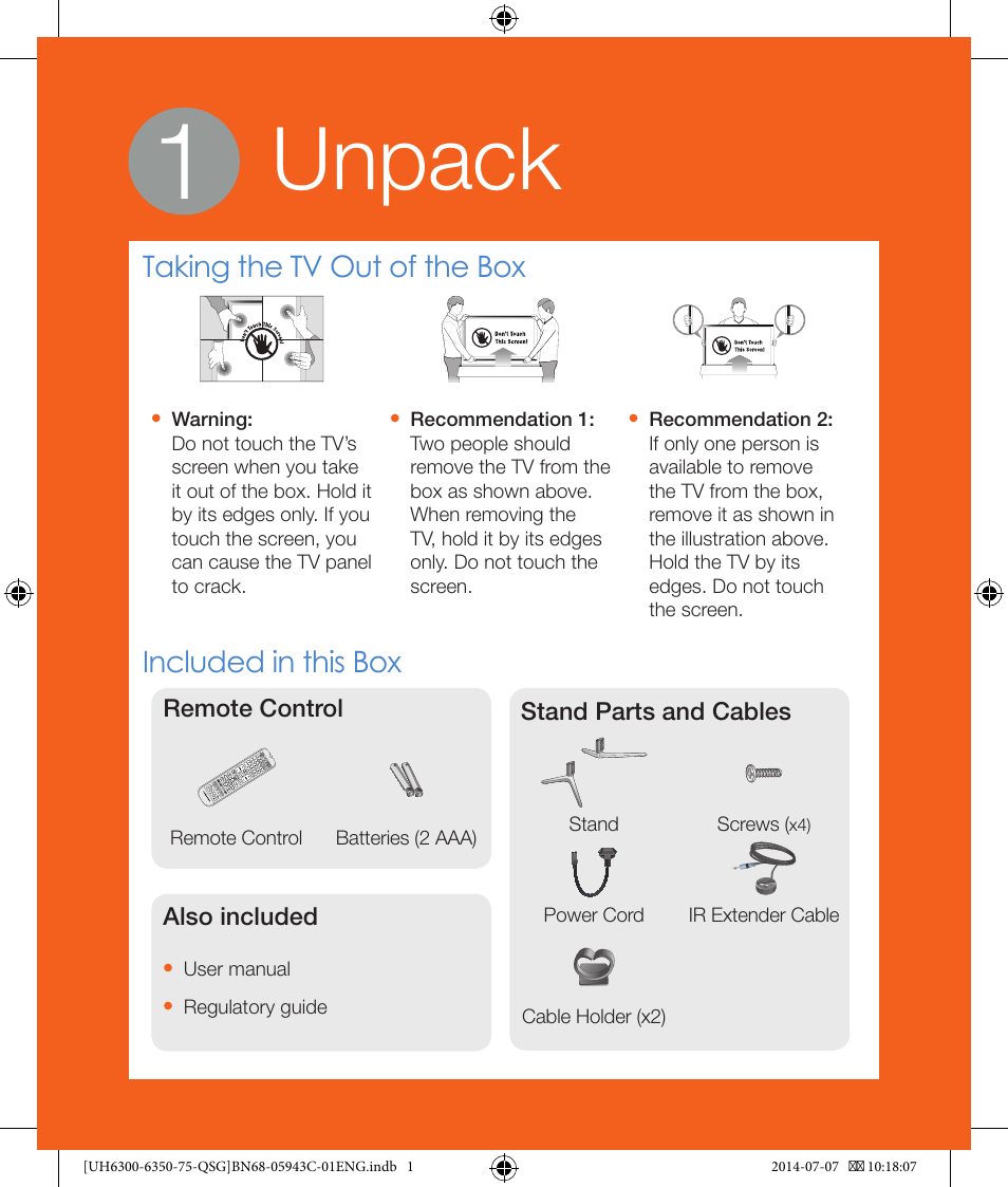 Samsung UN75H6350AFXZA User Manual | 10 pages