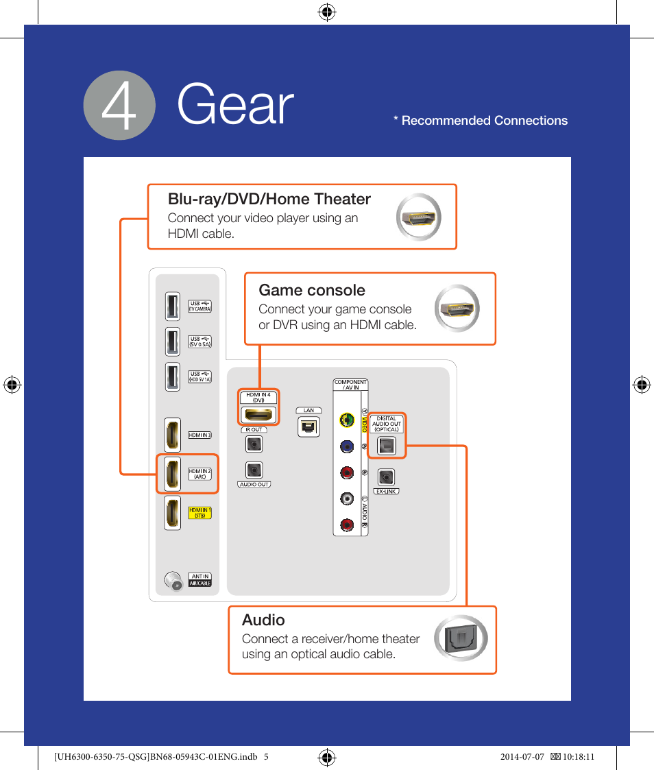 Gear | Samsung UN75H6350AFXZA User Manual | Page 5 / 10