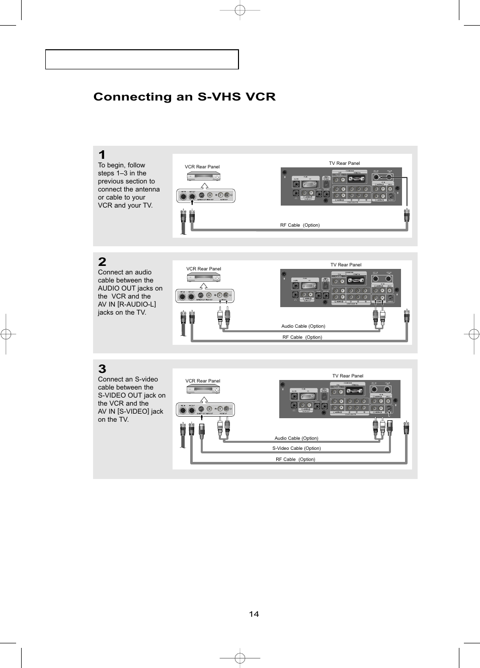 Connecting an s-vhs vcr | Samsung LNR469DX-XAA User Manual | Page 20 / 134