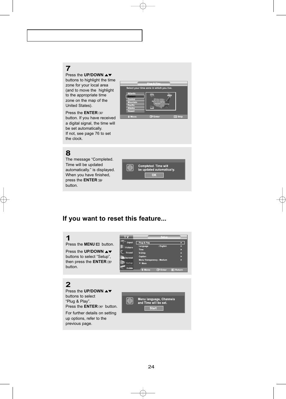 If you want to reset this feature | Samsung LNR469DX-XAA User Manual | Page 30 / 134