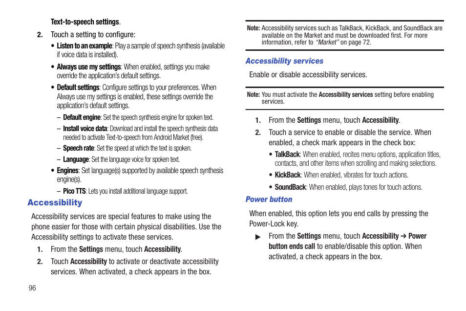 Accessibility | Samsung SCH-R720ZRAXAR User Manual | Page 100 / 135