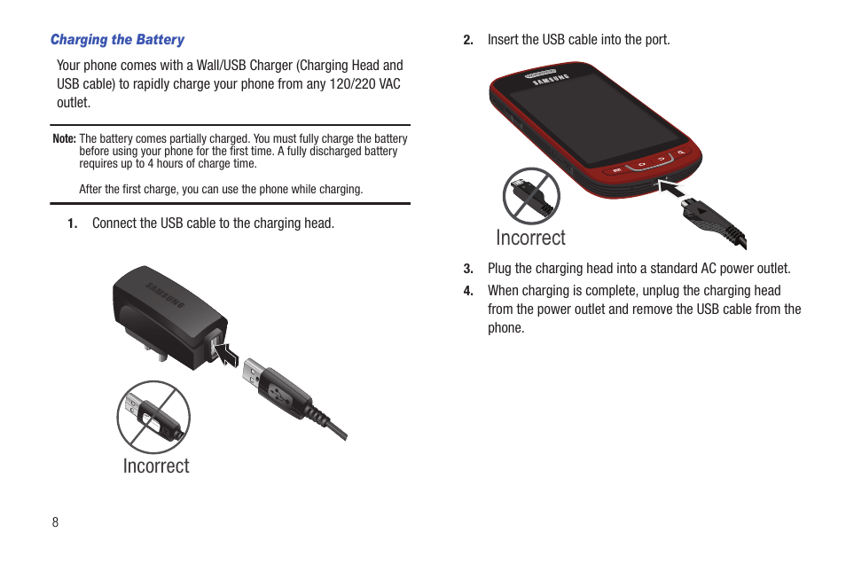 Incorrect | Samsung SCH-R720ZRAXAR User Manual | Page 12 / 135