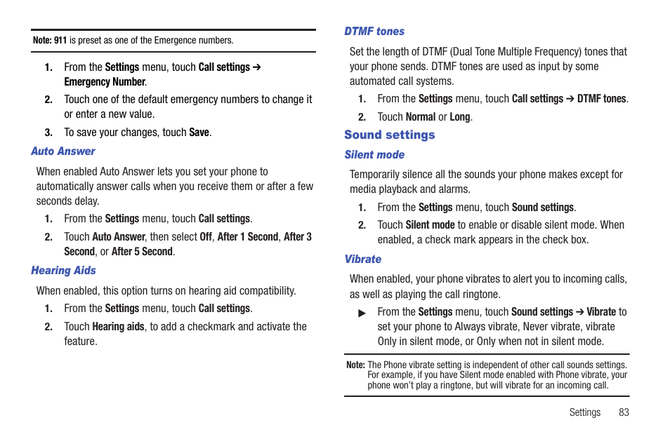 Sound settings | Samsung SCH-R720ZRAXAR User Manual | Page 87 / 135