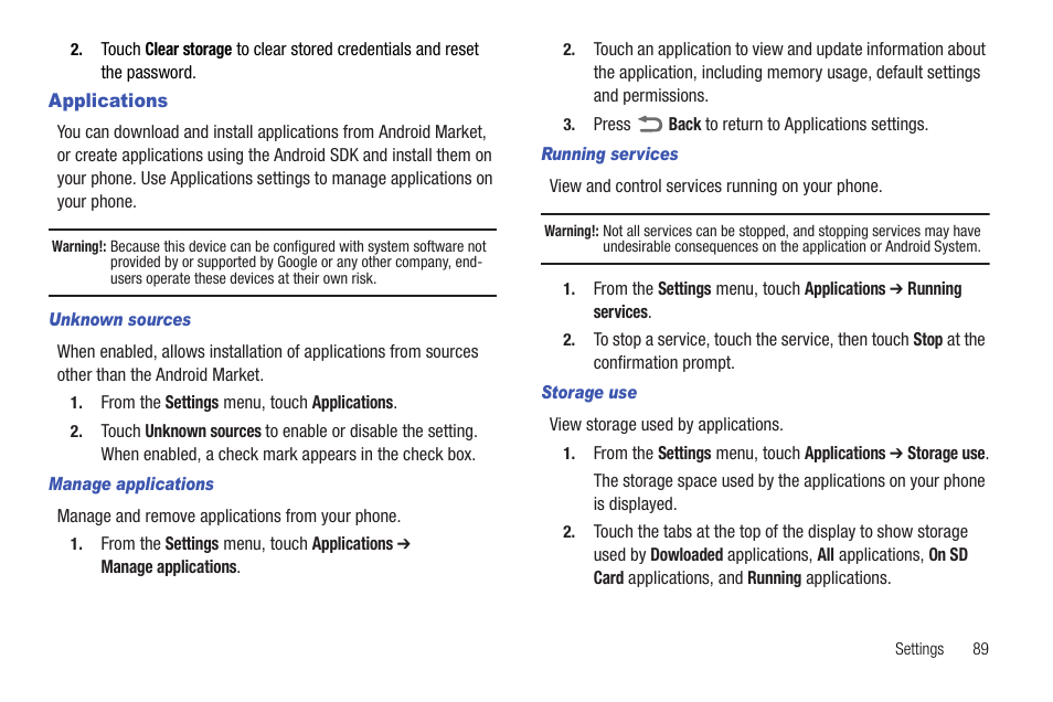 Applications | Samsung SCH-R720ZRAXAR User Manual | Page 93 / 135