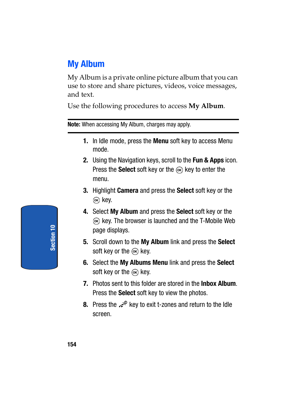 My album | Samsung SGH-T509TSATMB User Manual | Page 158 / 206