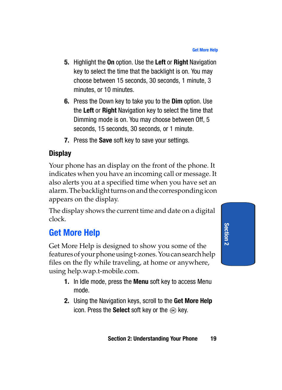 Get more help | Samsung SGH-T509TSATMB User Manual | Page 23 / 206