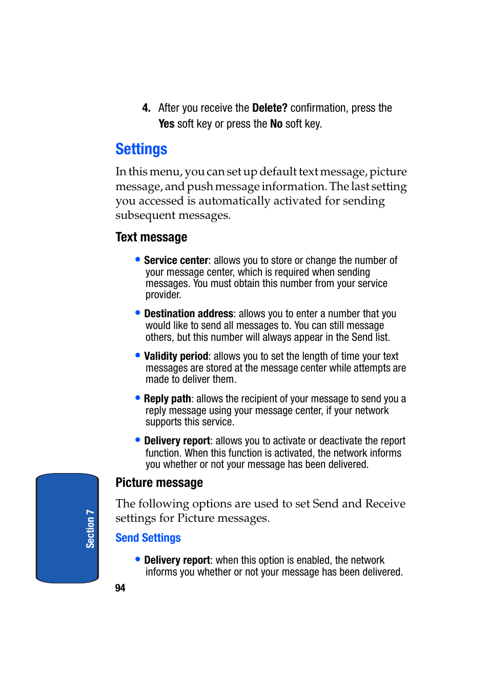 Settings | Samsung SGH-T509TSATMB User Manual | Page 98 / 206