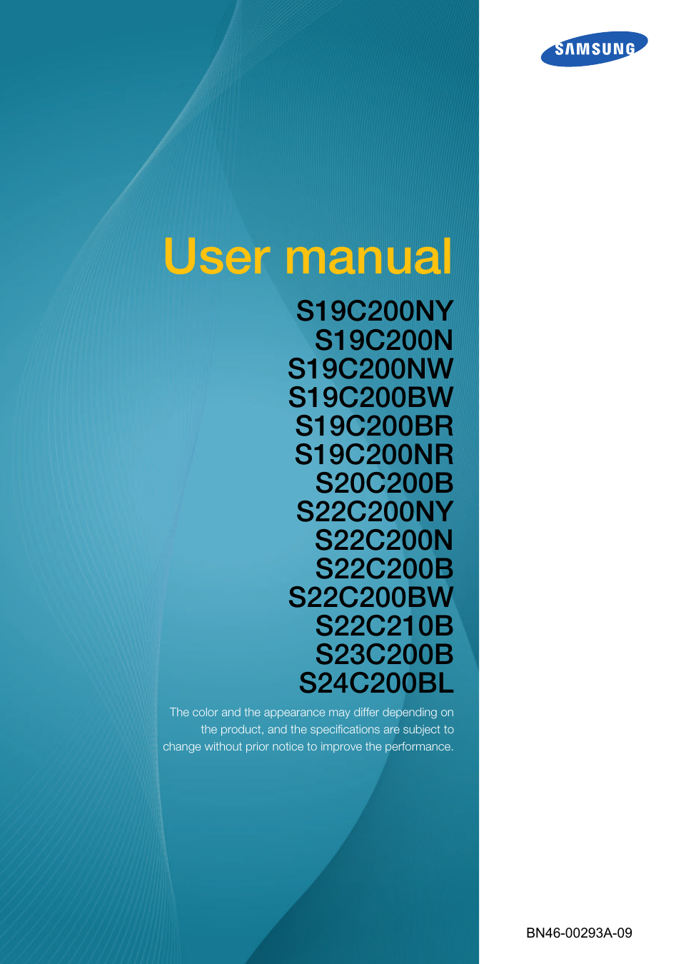 Samsung LS19C20KNY-ZA User Manual | 111 pages