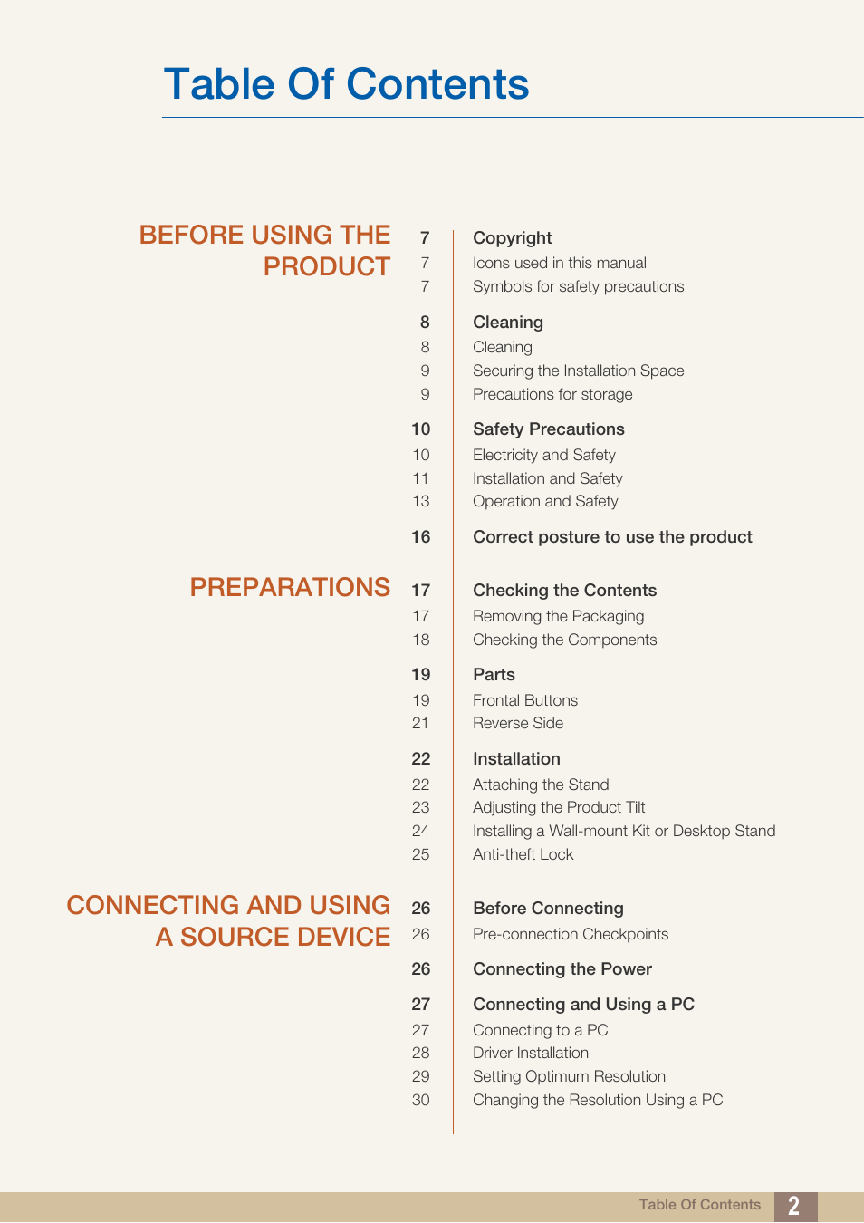 Samsung LS19C20KNY-ZA User Manual | Page 2 / 111
