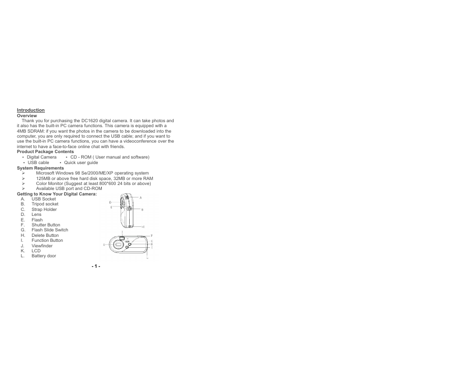 Argus Camera DC1620 User Manual | Page 2 / 17