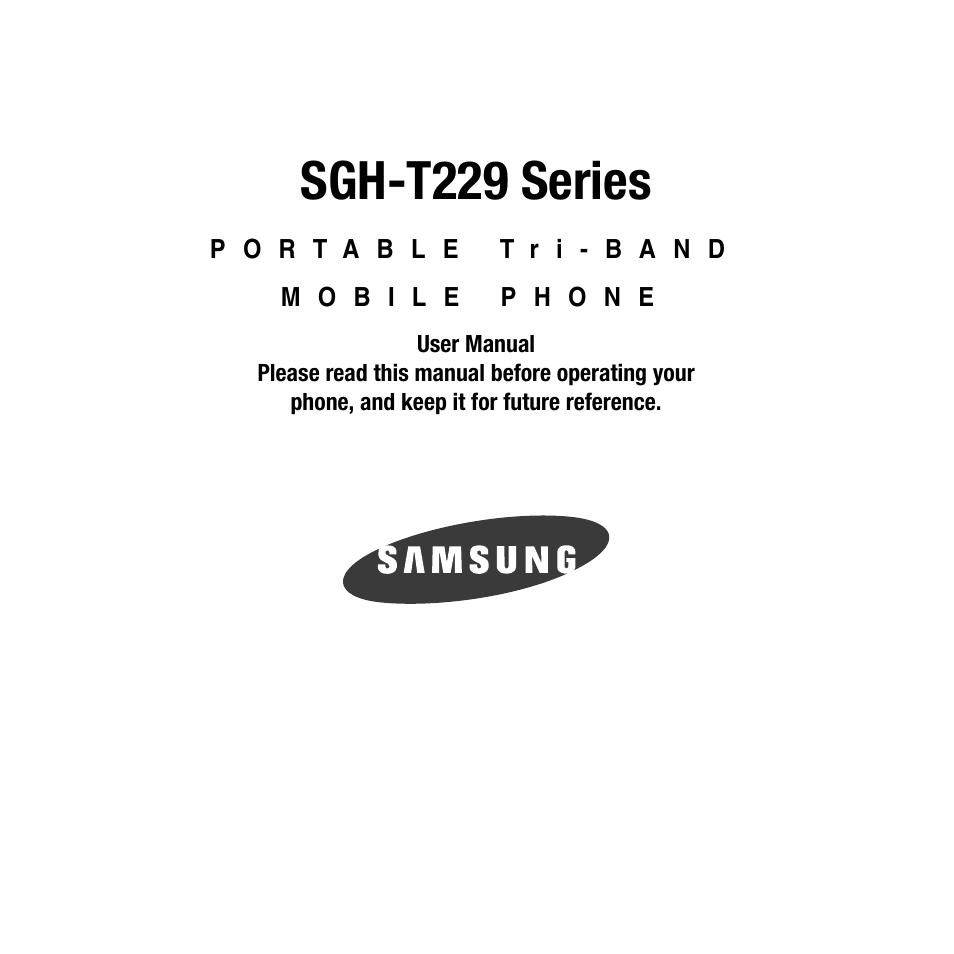 Samsung SGH-T229SRATMB User Manual | 140 pages