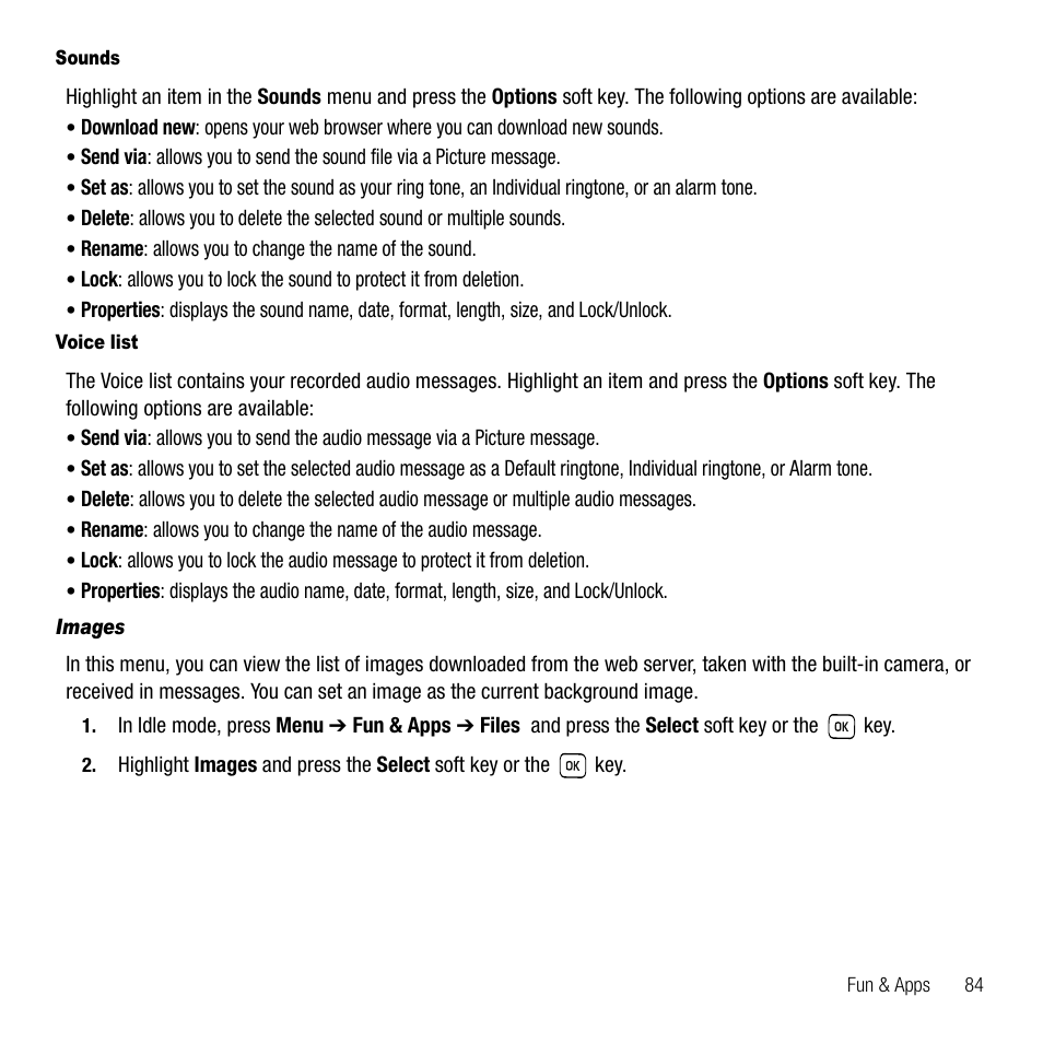 Images | Samsung SGH-T229SRATMB User Manual | Page 87 / 140