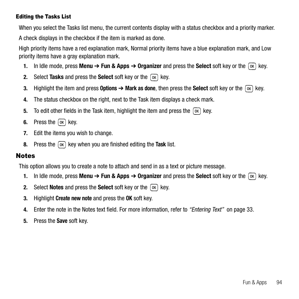 Notes | Samsung SGH-T229SRATMB User Manual | Page 97 / 140