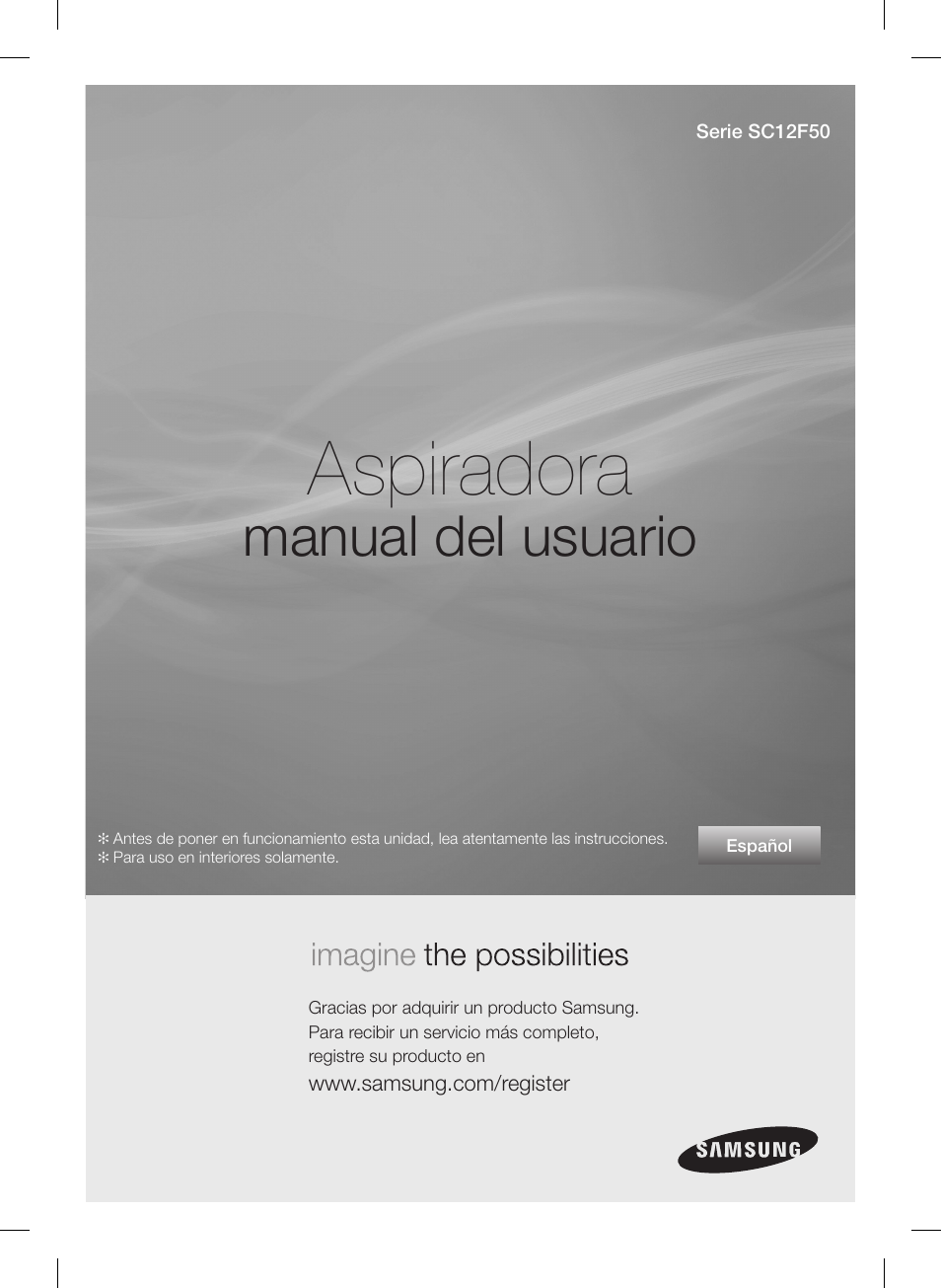 Aspiradora, Manual del usuario | Samsung VC12F50PRJC-AA User Manual | Page 49 / 72