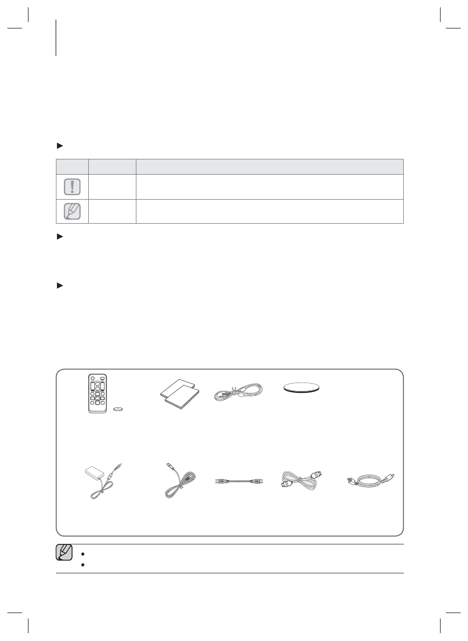 Getting started, Before reading the user’s manual, What’s included | Icons used in this manual, Safety instructions and troubleshooting, Copyright | Samsung HW-HM60-ZA User Manual | Page 6 / 23