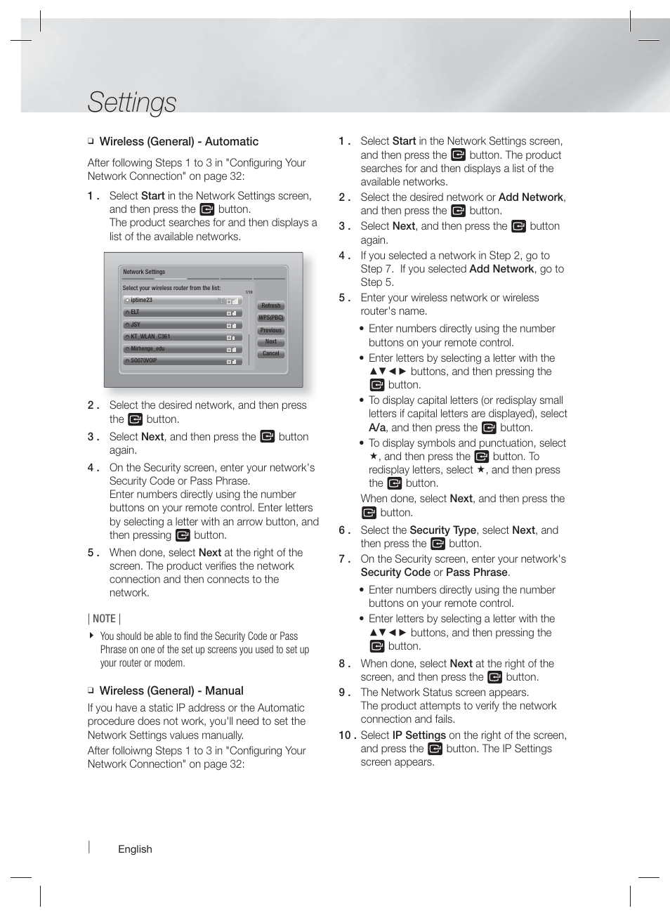 Settings | Samsung HT-E6730W-ZA User Manual | Page 34 / 67