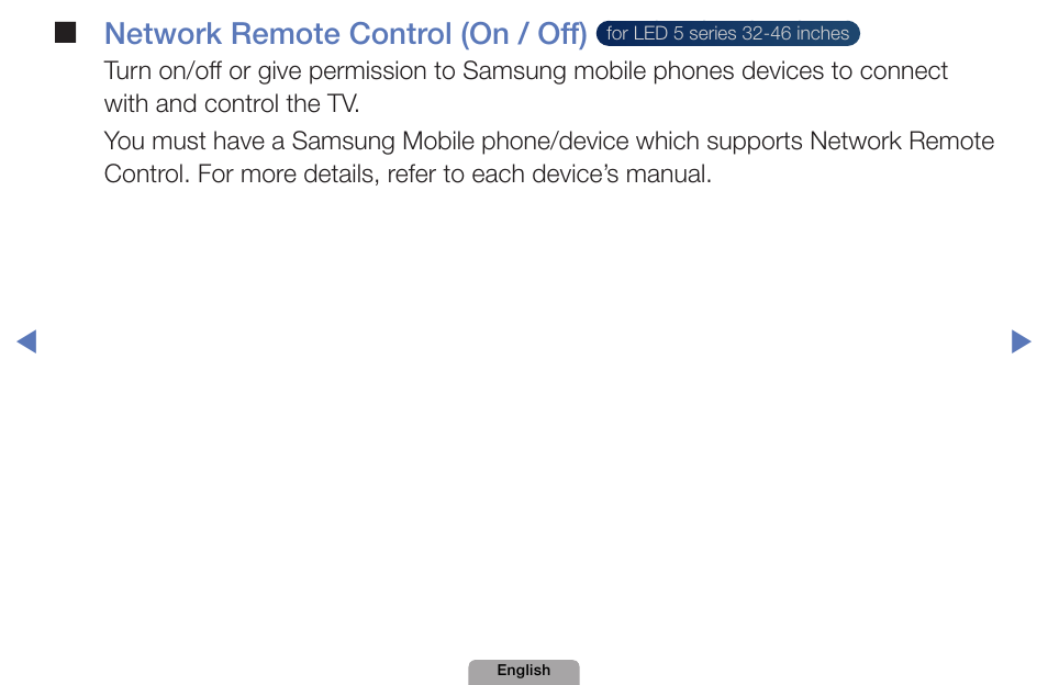 Network❑remote❑control❑(on❑/❑off) | Samsung UN32D4000NDXZA User Manual | Page 119 / 201