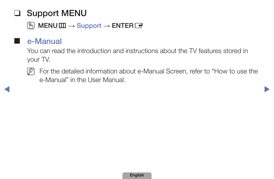 Support menu, Support❑menu | Samsung UN32D4000NDXZA User Manual | Page 120 / 201