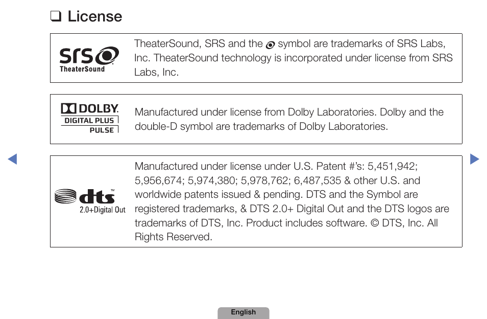 License | Samsung UN32D4000NDXZA User Manual | Page 200 / 201