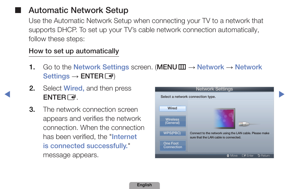 Automatic❑network❑setup | Samsung UN32D4000NDXZA User Manual | Page 57 / 201